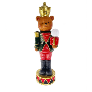 Décorations de Noël en gros : <span class=keywords><strong>Grande</strong></span> statue <span class=keywords><strong>Casse</strong></span>-<span class=keywords><strong>Noisette</strong></span> Ours en Peluche de 32 pouces en magnésia avec lumière LED cadeau - Product Image 1