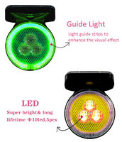 Lampe d'avertissement solaire OWLEYE 5LED SWL5 |   Visibilité de 800 m |   Modes Flash Puissants/Synchronisés |   Autonomie de 120 heures |   IP66 |   5 couleurs |   Diamant