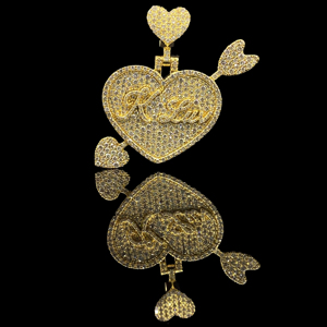Colgante con Cabeza de Águila para Hombre The Ice Legacy, con Diamante y Perla de Imitación, Chapado en Oro Rosa, Estilo Hip Hop - Product Image 1