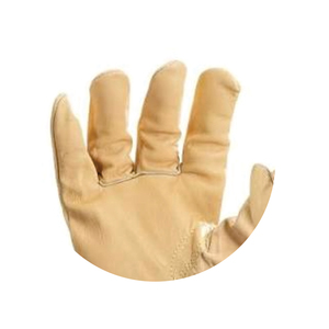 EN420 Certified Leather Driver Safety Gloves Elastic Wristlet Durable Abrasion Resistant Fire <b>Proof</b> Anti-Impact Level 1 <b>10</b> Inch - Product Image 2