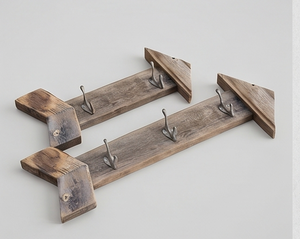 Premium Rustic Wooden Wall <b>Hook</b> Rack With 3 Metal <b>Hooks</b> Handmade For Clothing Storage Elegant Home Decor - Product Image 5