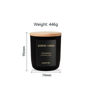 Frascos de Vidrio Negro Personalizados para Velas, Tapa Dorada, Ecológicos, Duraderos, Varios Tamaños, Venta al por Mayor, Decoración del Hogar, Bodas - Product Image 3