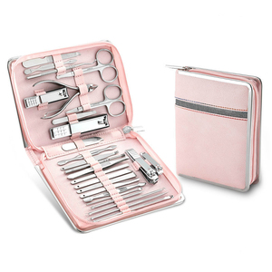 Ensemble de manucure de haute qualité 8 pièces avec lames affûtées, coupe-ongles, ciseaux pour le soin des pieds des bébés et des nourrissons, livré dans un étui en cuir à fermeture éclair - Product Image 5