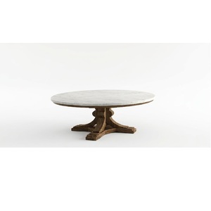 Table basse ovale contemporaine avec plateau en bois et base en laiton, design moderne fait main pour salon. - Product Image 5