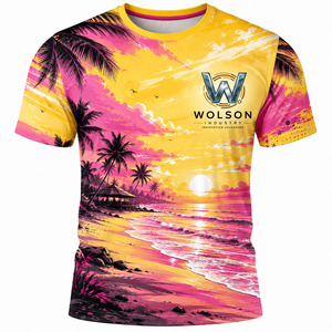 T-shirt formel à manches courtes 100 % polyester respirant et écologique, imprimé sérigraphié, design personnalisé pour hommes et femmes, idéal pour le fitness - Product Image 1