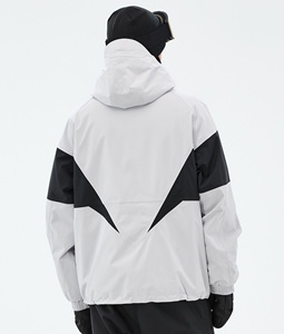 Veste de ski imperméable, respirante, coupe-vent et isolante pour sports d'hiver 2026, blanche et noire, pour snowboard et ski, fabricant OEM - Product Image 2