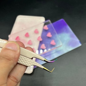 Pince à cils incurvée en acier inoxydable de qualité chirurgicale à 90 degrés avec tuile de cils-Pince à épiler d'extension de cils à forte adhérence Meilleure vente - Product Image 2