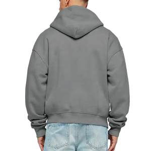 Custom Winter Oversized Men’s <b>Hoodie</b> Hip Hop High Quality Fleece Zipper Jacket Acid Wash Streetwear <b>Hoodie</b> - Product Image 3