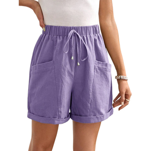 Shorts de Lino para Mujer de Alta Calidad con Diseño Minimalista, Colores Suaves y Elegantes en Tendencia con las Últimas Tendencias de Moda - Product Image 3
