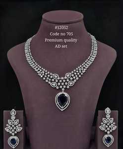 Conjunto Clásico de Collar y Pendientes de Latón con Baño de Rodio y Circonita Cúbica, Piedra Roja de Corte Pera, Joyería de Moda para Mujer, Ideal para Bodas - Product Image 6