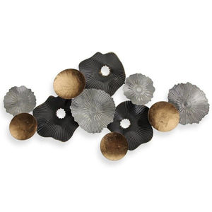 Arte de pared abstracto de hierro con diseño circular, acabado personalizado para decoración de interiores del hogar, hermosos artefactos de pared en oferta. - Product Image 2