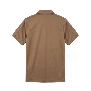 Wholesale High Quality 100% Cotton Tactical for Shirt Quick Dry Breathable Short Sleeve Pique Tee Loop Patches Customized Logo - Product Image 5