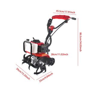 63CC 4 Stroke Gas Powered Handheld Rototiller for Lawn Garden Soil Cultivation - Product Image 2