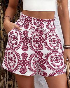 Shorts de bain pour femmes, protection solaire, séchage rapide, respirant, taille élastique, impression personnalisable, haute qualité, 100% polyester - Product Image 2