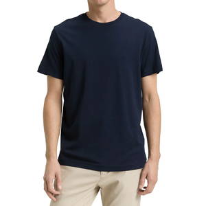 T-shirt en coton pour homme, manches courtes, col rond, coupe classique, jersey tricoté, couleur unie - Product Image 6