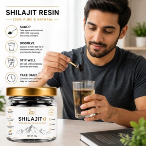 Résine de Shilajit Pur de l'Himalaya OEM 10g, Shilajit Hautement Purifié avec 82% d'Acide Fulvique et Oligo-éléments pour le Soutien Énergétique et la Stabilité - Product Image 2