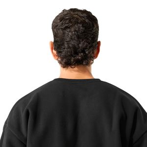 Sweat-shirt à col rond noir pour homme, en molleton premium, à manches longues, décontracté, athlétique, streetwear, vêtements de sport, vêtements d'entraînement - Product Image 5