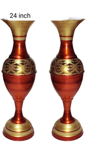 Vases en bambou artisanaux, écologiques, traditionnels, dorés et noirs, faits à la main, décoration florale pour la maison, mariage, Jharkhand Bikash - Product Image 4