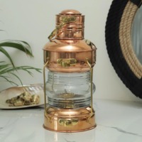 Lanterne à pétrole en laiton antique, décoration nautique et maritime, lampe à huile Leeds