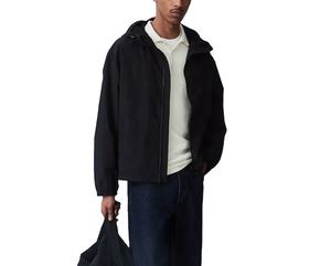 Veste de survêtement softshell de randonnée en plein air avec logo personnalisé pour hommes col montant fermeture éclair coupe-vent imperméable capuche unie décontractée - Product Image 1