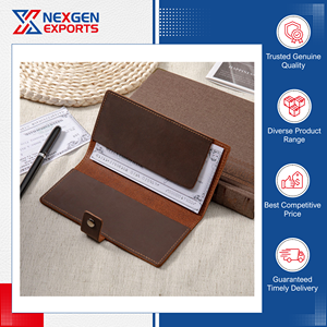 Funda Delgada para Chequera de Cuero PU de Estilo Moderno, de Excelente Calidad y Alta Demanda, con Opción de Logotipo Personalizado en Grandes Cantidades - Product Image 3