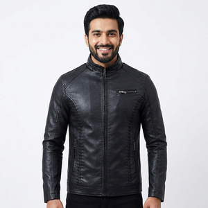 Genioun Leather Jacket Outdoor Wears Customized Fashion Factory <b>Men</b> 2026 Leather Best Design High Quality jacket for <b>men</b> - Product Image 1