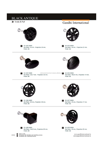 Poignées et boutons de porte bouton de porte décoratif torsadé rond noir antique - Product Image 3