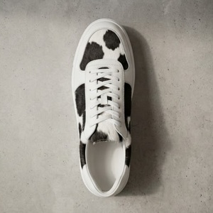 Genuine <b>Leather</b> Cow Print Round Toe Lace-Up Breathable Men's Dress <b>Shoes</b> All Seasons Rubber Outsole EVA Midsole - Product Image 6