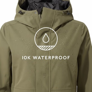 Manteau de pluie imperméable long à capuche pour femme avec chapeau, manches longues, rembourrage en polyester, veste coupe-vent d'hiver - Product Image 4