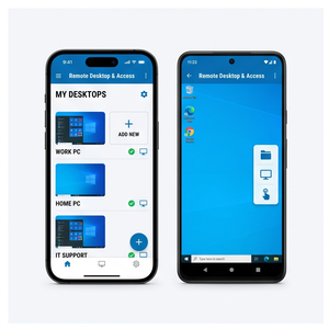 Application de bureau à distance RoyalCraft – Accédez à distance à votre PC, partagez l'écran, transférez des fichiers et contrôlez de manière sécurisée les appareils iOS/Android - Product Image 1