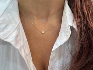 Collar Exclusivo de Oro de 9K con Diamante Cultivado en Laboratorio de 1 Quilate, Corte Brillante Redondo, Color VVS E, Certificado IGI, para Uso Diario de Lujo - Product Image 2