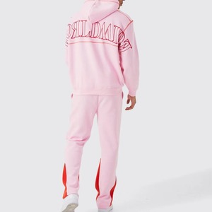 Survêtements unisexes surdimensionnés personnalisés en deux pièces, polyester/coton, couleur unie, écologiques, respirants, en polaire pour l'hiver - Product Image 2