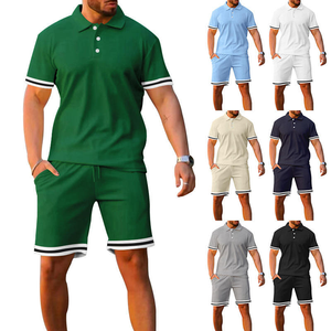 Conjunto Deportivo para Hombre al por Mayor, Ropa de Verano, Conjunto de 2 Piezas, Camiseta de Manga Corta y Pantalones Cortos, Conjuntos Masculinos de Polo y Pantalones Cortos - Product Image 4
