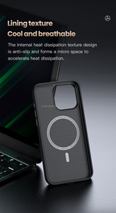 TOTU étui de téléphone à anneau magnétique en cuir végétalien revêtement anti-empreintes digitales Dissipation thermique pour Protection de luxe de la série 15 - Product Image 3