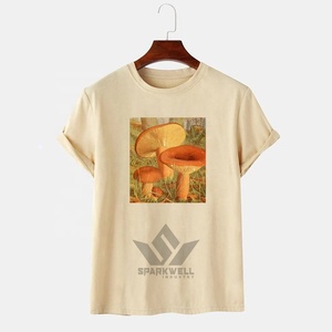 Men's Black Short Sleeve O-Neck <b>T</b>-<b>Shirt</b> With <b>Mushroom</b> Photo Print Casual Jersey Fit Digital Printed Design - Product Image 4
