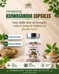Cápsulas de Extracto Puro de Raíz de Ashwagandha, Suplemento Herbal para el Bienestar, Disponible al por Mayor - Product Image 5