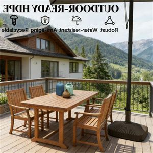 Base per Ombrellone da Esterno Marrone con Base Quadrata per Terrazzo - Solo Base per Ombrelloni da Patio - Product Image 4