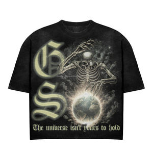 T-shirt graphique surdimensionné personnalisé pour homme, streetwear, haute qualité, 100% coton, vintage, coupe ample, effet délavé à l'acide - Product Image 2