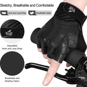 Services OEM, prix raisonnable, style tendance, haute qualité, nouveau design, prix bas, gants de cyclisme en cuir à demi-doigts - Product Image 4