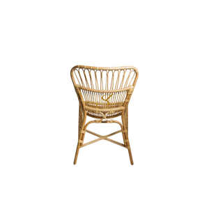 Silla de Comedor Dune de Ratán Natural con Respaldo Curvo – Silla Tejida a Mano para Interiores y Mobiliario de Cafetería - Product Image 3