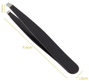 Pinzas de Cejas Inclinadas de Acero Inoxidable con Logotipo Personalizado Premium, Herramienta de Maquillaje Ligera y Reutilizable para Depilación, Excelente Servicio OEM - Product Image 1