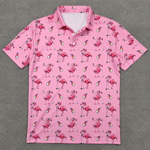 Polo de Golf con Cierre de Cremallera de un Cuarto para Hombre y Mujer, Estampado Floral, Manga Larga, Protección UV, Secado Rápido, Elástico - Product Image 2