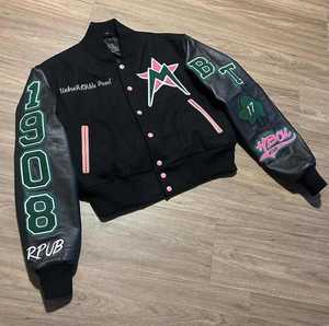 Hot Quality Orange <b>White</b> Varsity <b>Jacket</b> For Men's With Chenille Embroidered and Leather Sleeve Most Selling Product - Product Image 5