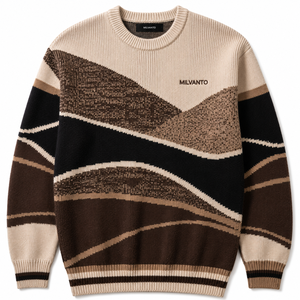 Pull en tricot jacquard pour homme avec logo personnalisé |   Pull à col rond à manches longues pour l'hiver |   Pull en coton tricoté très vendu - Product Image 1