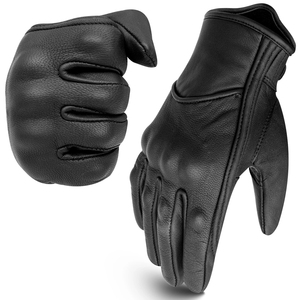 Black Full Finger Riding <b>Gloves</b> Padded <b>Knuckle</b> Palm Motorcycle Driving <b>Gloves</b> Adjustable Wrist Wholesale OEM Custom - Product Image 2