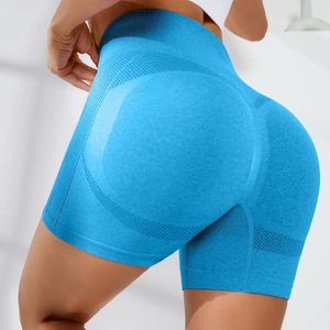 Nouveaux shorts de course pour femmes, vente en gros, compression, séchage rapide, doux, confortables, sans coutures, dos froncé - Product Image 2