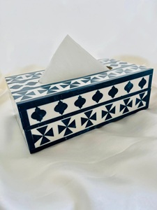 Handmade Bone Inlay Tissue <b>Box</b> Wooden Rectangle Napkin <b>Storage</b> Holder Home <b>Decor</b> Wholesale Tissue <b>Box</b> - Product Image 1