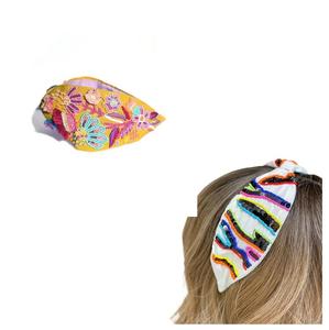Serre-tête brodé de qualité supérieure avec perles colorées pour les filles, idéal pour les fêtes et les occasions spéciales - Product Image 4