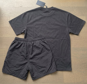 Custom Plus Size Heavyweight Cropped Oversized Two Piece Set Cotton Sports Wear T-shirt and Short Set Men's Sets - Product Image 4