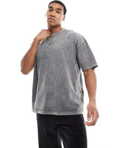Camiseta estampada para hombre, oversize, de corte holgado, hombros caídos, manga corta, de algodón, estilo casual y streetwear. - Product Image 3